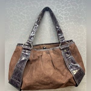 Shoulder purse suede brown pre owned very good condition. Spacious & comfortable